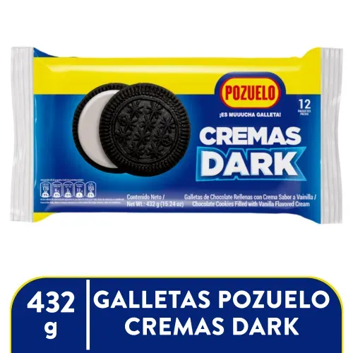 Galleta Cremas Dark Bs 432 G Ea