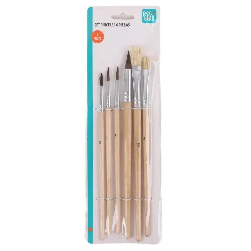 Set De Pinceles Pen Gear-6 Piezas