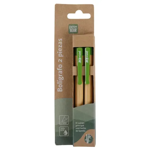 Reciclado Set De 2 Boligrafos De Bambu