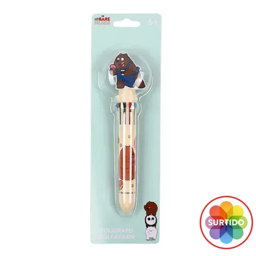 Bare Bears Boligrafo 3d Retractil 10 Col