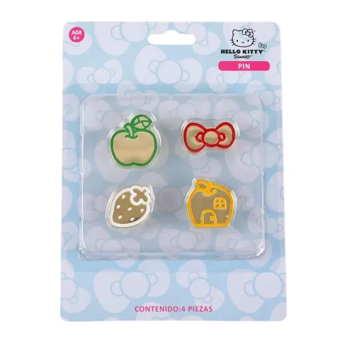 Hello Kitty Broches Para Mochila 4 Pzas