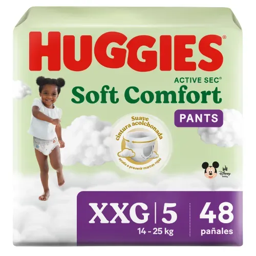 Pañales Huggies Soft Comfort Pants Etapa 5/XXG - 48 Unidades