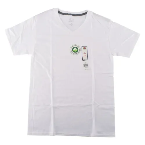 Camiseta Fruit Of The Loom Cuello V, color blanco -Talla S
