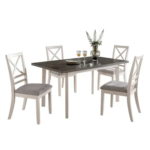 Set de comedor Home Trends mes aoscura sillas gris - 5 Pzas