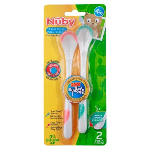 Platos, Vasos y Cubiertos Para Niños Nuby Cuchara Nuby Sensor De Temperatura