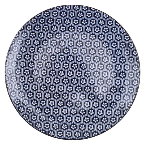 Ms Plato Plano Porcelana 10 5 Color Azul