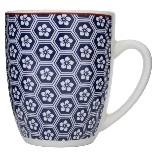 Vajillas Mainstays Ms Taza De Porcelana 12onz Color Azul