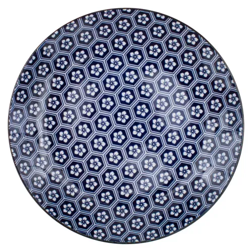 Ms Plato Plano Porcelana 7 5 Color Azul