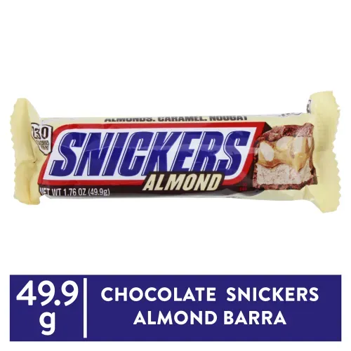 Chocolate Snickers Almendras Barra - 49.9 g
