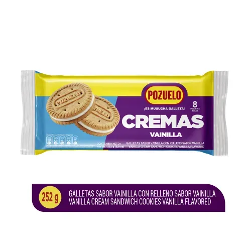 Galletas Pozuelo Cremas Vainilla - 252 g