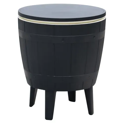 Mesa Mainstays tipo hielera de plástico color negro