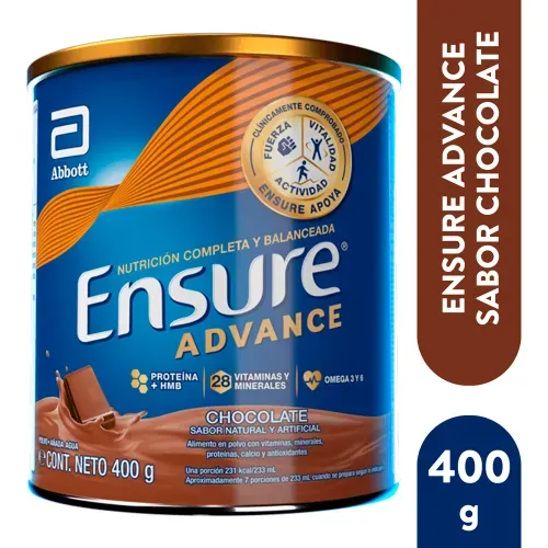 Fórmula Nutricional Ensure® Advance Sabor Chocolate - 400 g