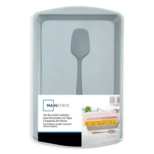 Set Molde Mainstays metálico para horneado con tapa