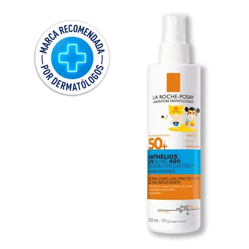 PROTECTOR SOLAR CORPORAL NIÑOS ANTHELIOS DERMO-PEDIATRICS SPRAY UVMUNE 400 SPF 50+ LA ROCHE POSAY 200ML