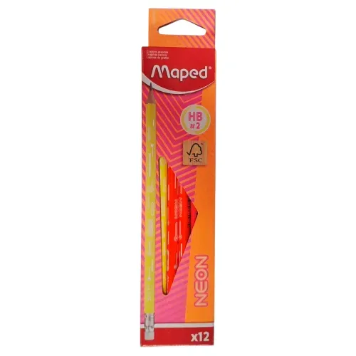 Lapiz Maped Neon Hb 2 Goma 853717