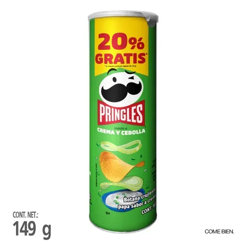 Papas Pringles Crema y Cebolla - 149 g