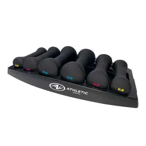 Set de mancuernas Athletic Works con base 6 Uds - 32 lb