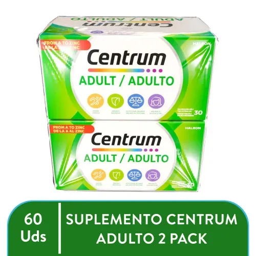 2 Pack Centrum Base 30 Tabletas 60ea