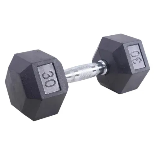 Mancuerna Athletic Works de hule - 30 lb