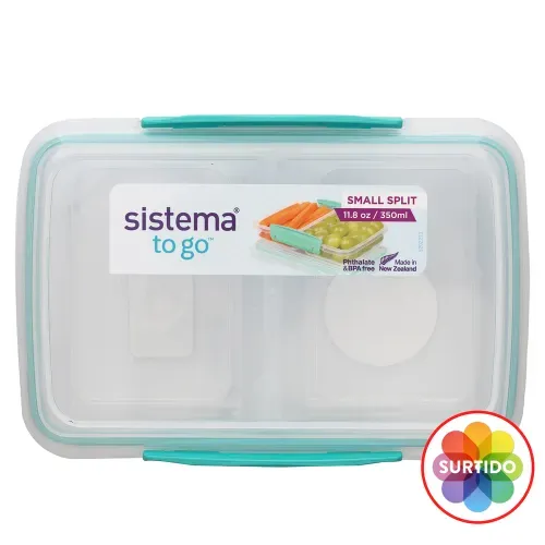 Recipiente Hermético Con 2 Divisiones Sistema Plastics Togo - 350 ml