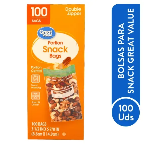 Bolsa Great Value Para Snacks - 100 Uds