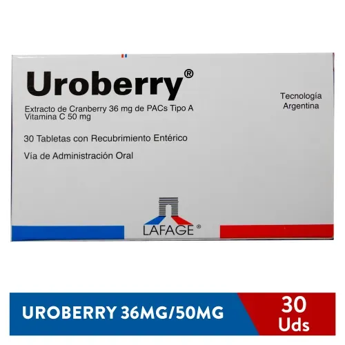 Uroberry Lafage 36 mg - Precio indicado por Unidad