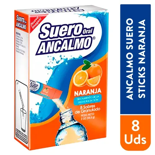 Ancalmo Suero Stick Naranja 8 Sob Unidad