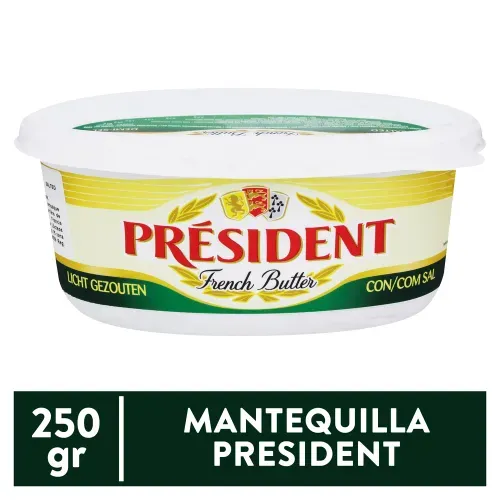 President Mantequilla Oval Con Sal 250gr