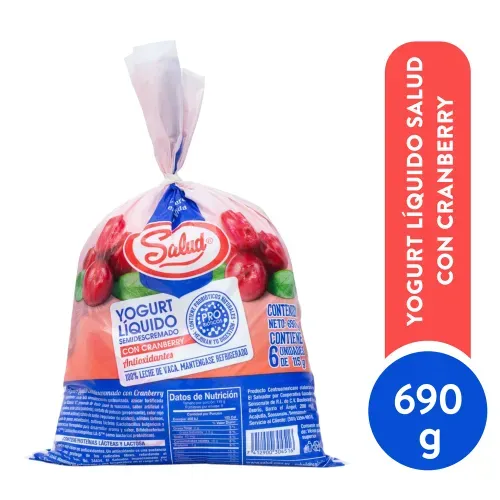 Yogurt Liq Salud Cranberry 6pack 115gr
