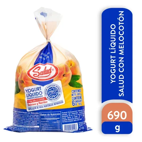 Yogurt Liq Salud Melocoton 6 Pack 115gr