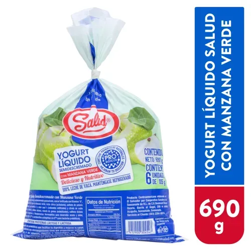 Yogurt Liq Salud Manzana Ver 6pack 115gr