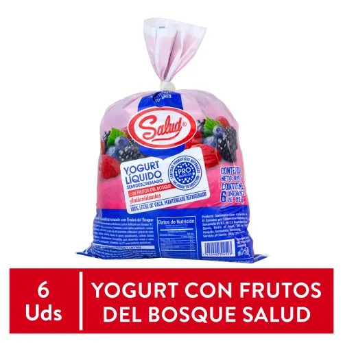 Yogurt Liq Salud Frutos Bosque 6pk 115gr