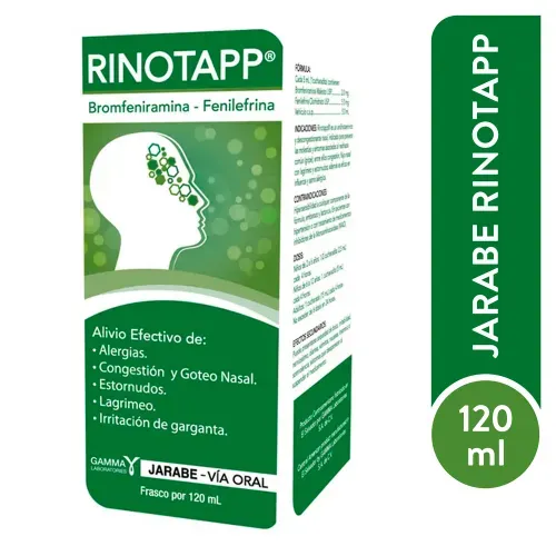 Rinotapp Jarabe 120 ml-Precio indicado por antihistaminicos