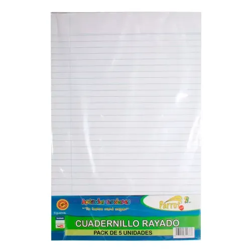Paquete De 5 Hojas Parrot Cuadernoros