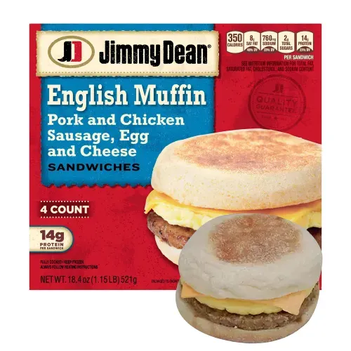 Jimmy Dean muffin huevo queso salchicha - 521 g