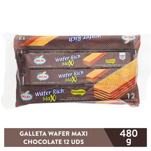 Galleta Wafer Maxi Chocolate 40G