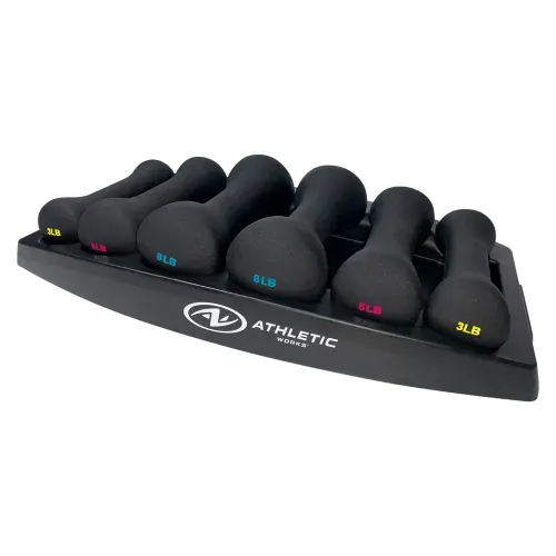 Set de mancuernas Athletic Works con base 6 Uds - 32 lb