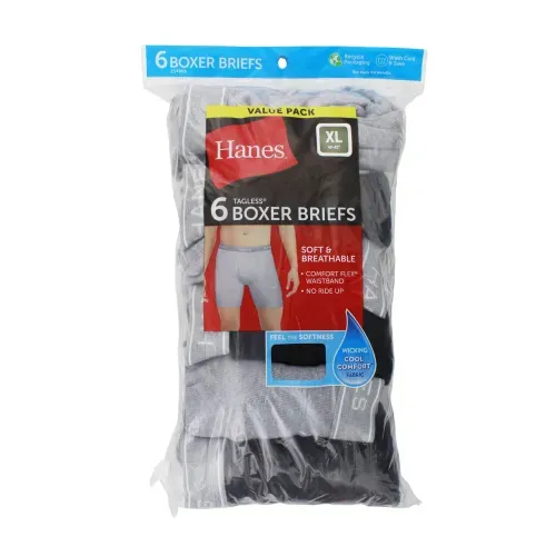 P6 Boxer Brief Hanes Cab Neg Gri S 523