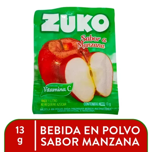 Bebida En Polvo Zuko Sabor Manzana - 13 g