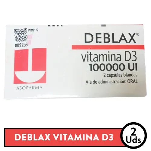Deblax Vit D3 100000ui Asofarma 2 Cap Unidad
