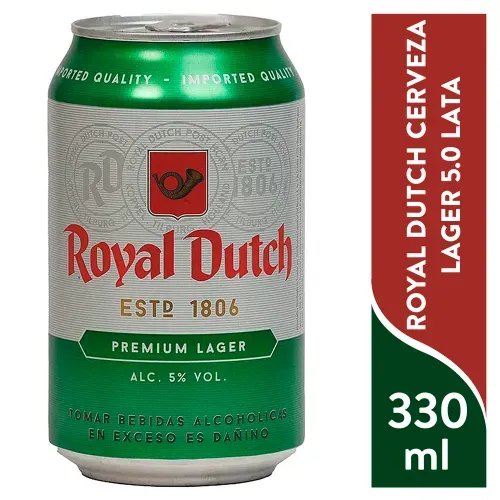 Cerveza lager Royal Dutch 5.0 Lata - 330 ml
