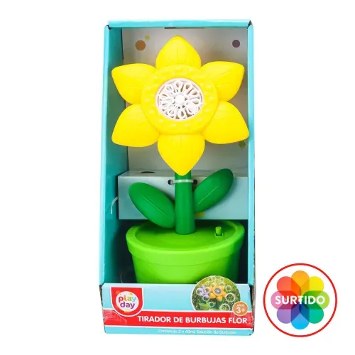 Tirador de burbujas Play Day diseño de flor