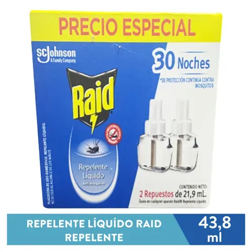 Raid Repelente 2pk Rep 43.8ml