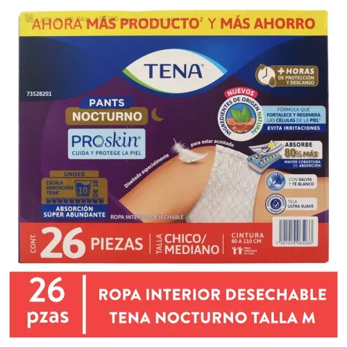 Tena Pants Nocturno Talla M 26u Ea