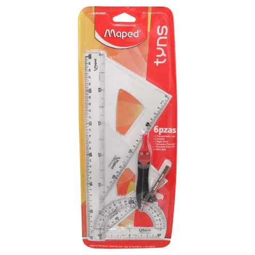 Juego Geometria Maped más Compas Mini Lápiz - 6 pzas