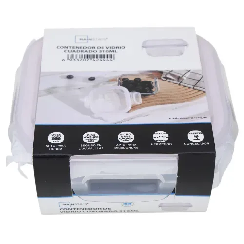 Mainstays Hermetico Cuadrado 310 Ml