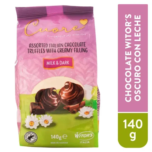 Chocolates Witors Oscuro Con Leche 140 G