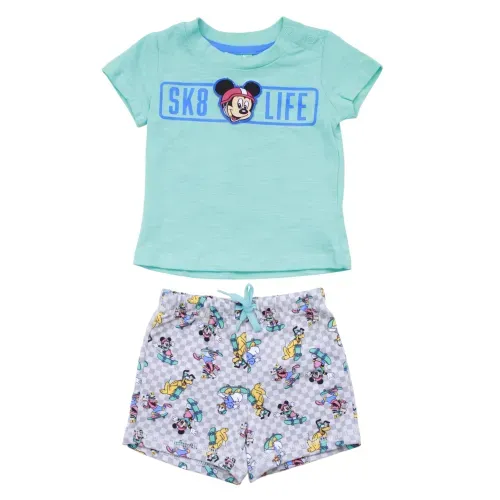 Conj Ext Short Bebo Mickey T6 36m