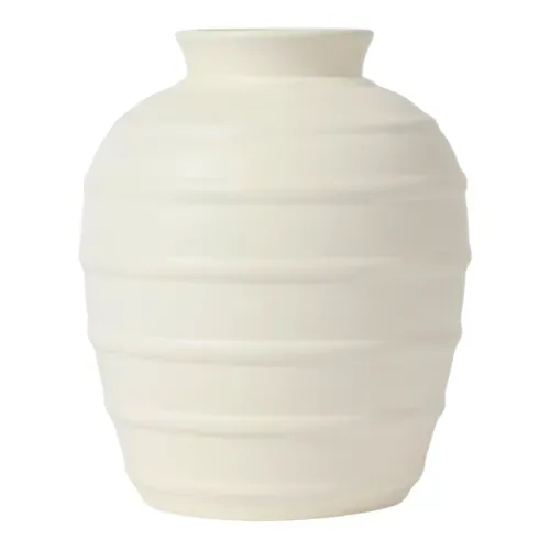 Ht Florero Ceramica Blanco 24cm