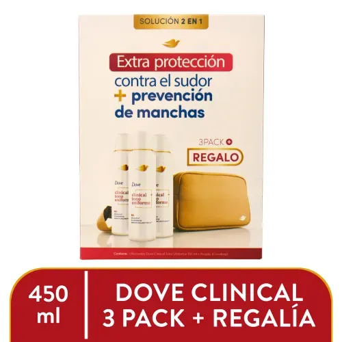 Deo Dove Aer Clin Tono 3p y Carte 450ml